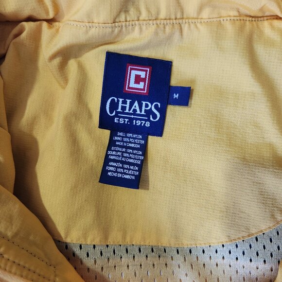 Chaps 1/4 Zip Jacket Men's Size Med. with Roll Away Hood Pockets Toggle Waist - Picture 9 of 16